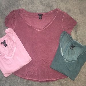 🌺🌺3 Rue 21 stone washed tees🌺🌺 4 for $20